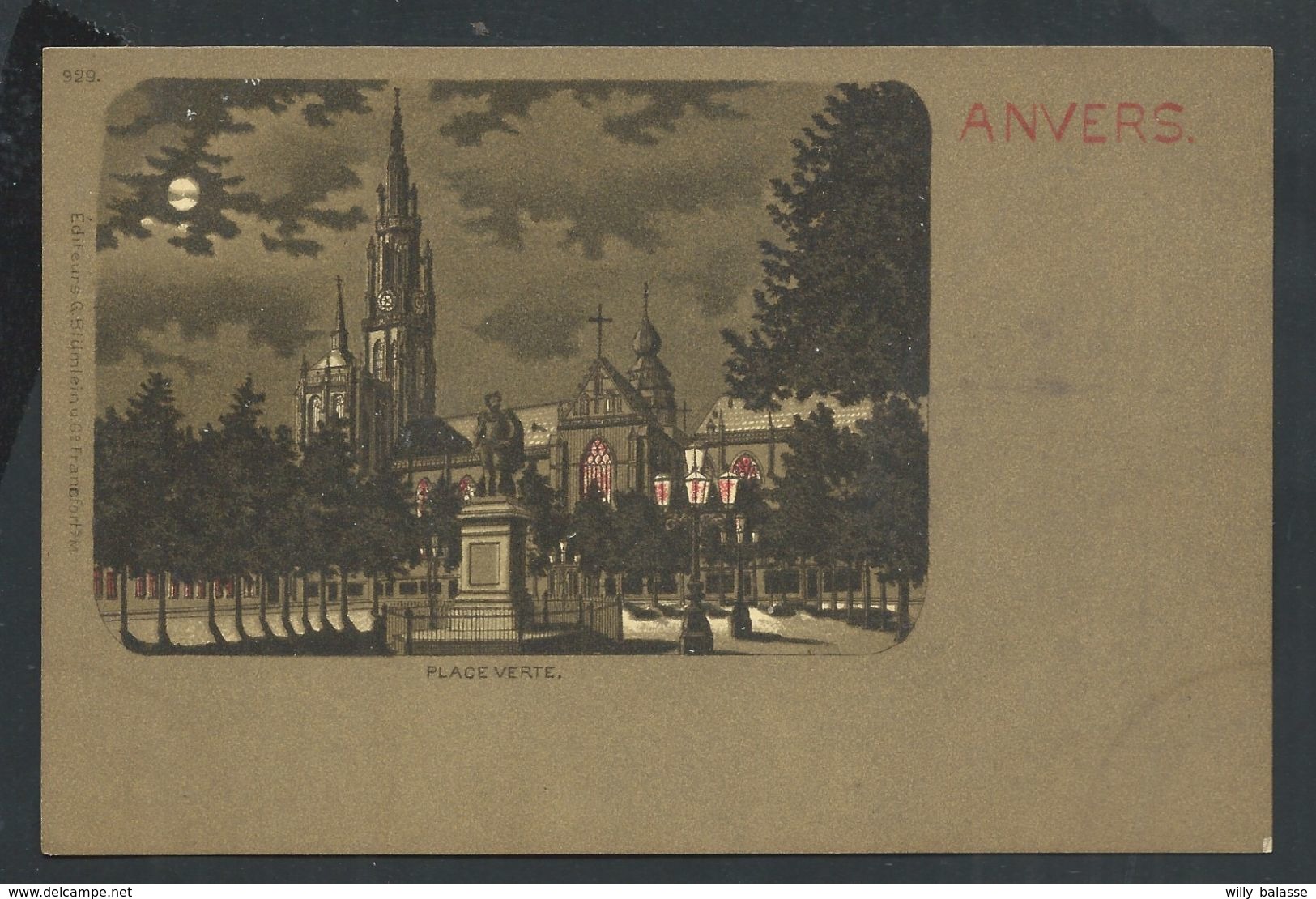 +++ CPA - Carte Fantaisie - ANTWERPEN  ANVERS - Place Verte   // - Antwerpen