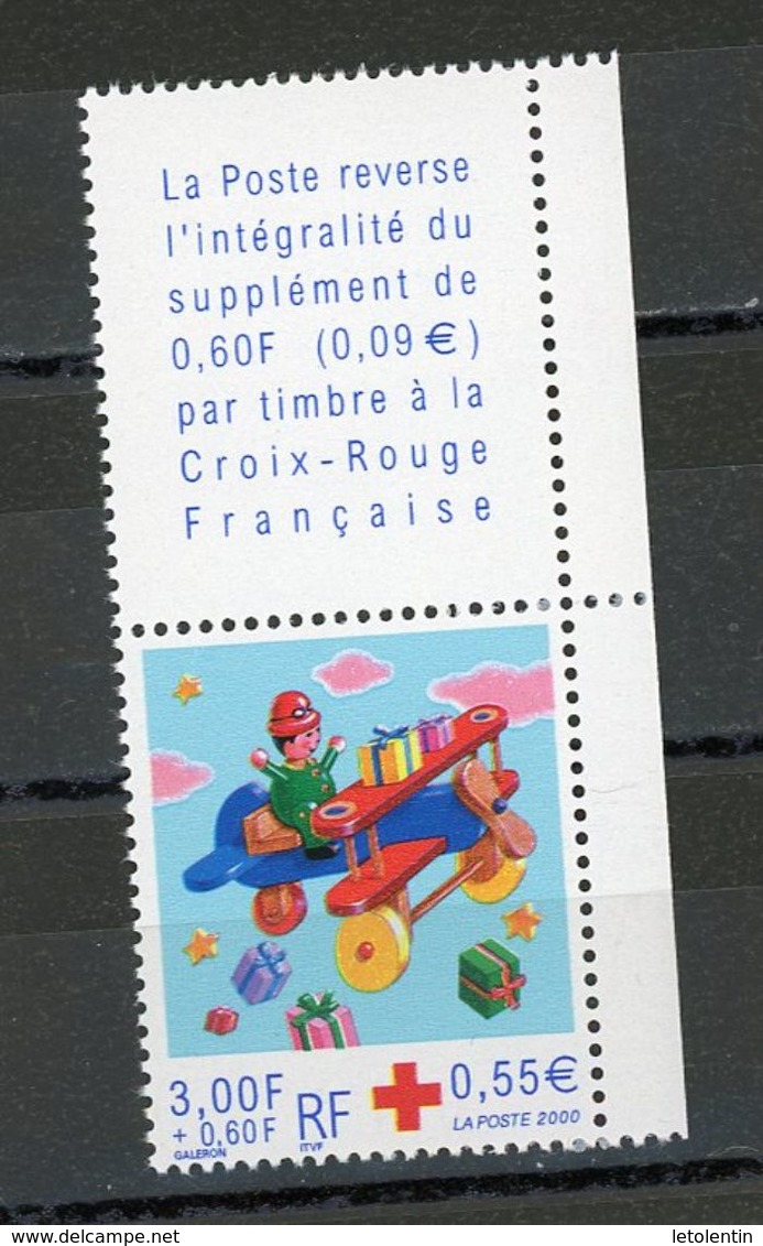 FRANCE - CROIX ROUGE 2000 -  TIMBRE POSTE DE CARNET TENANT À VIGNETTE (13 1/2 X 13) -  N° Yvert  3362** - Ungebraucht