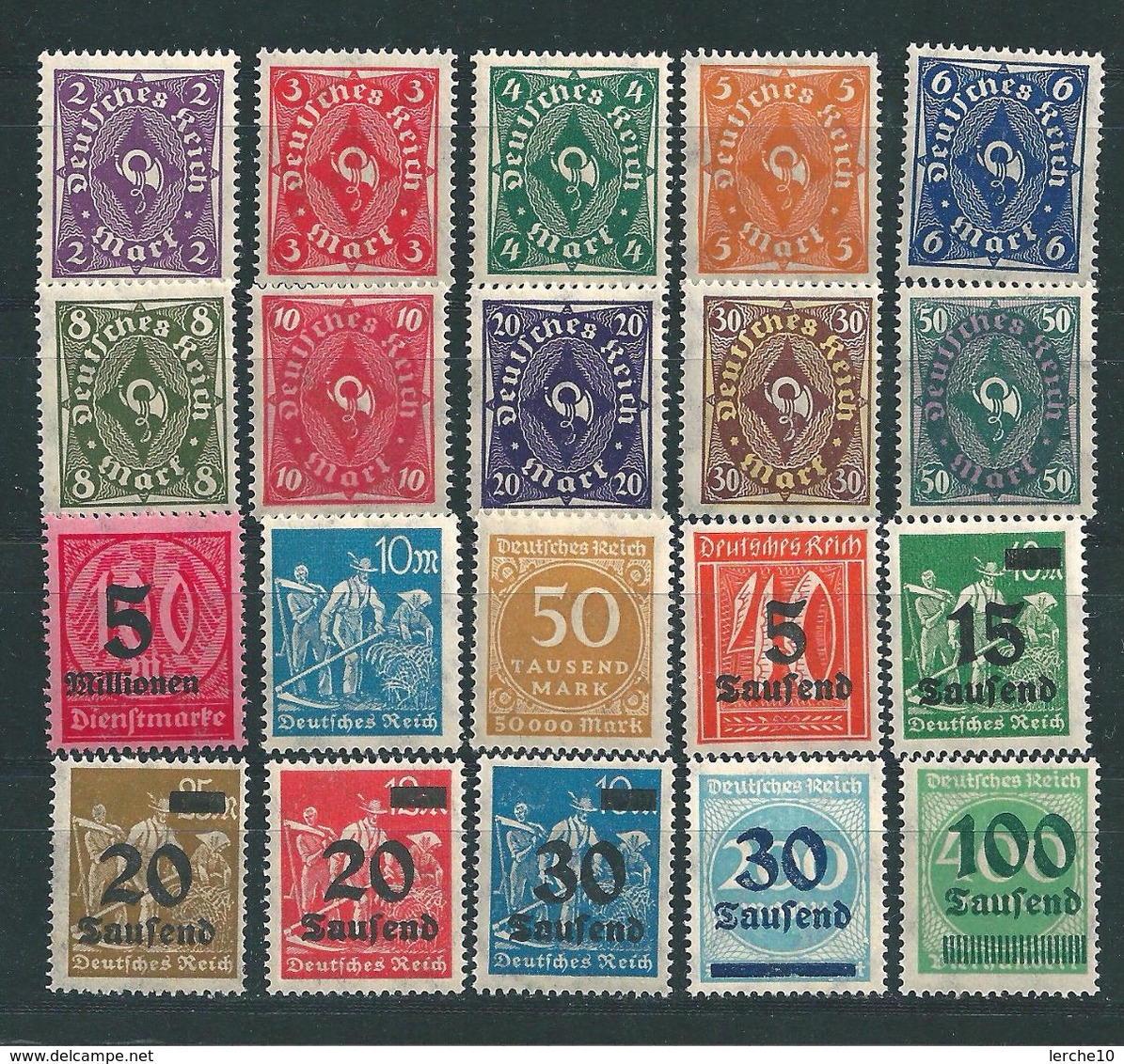 Deutsches Reich - Allemagne - Germany  **, Postfrisch, Mint  (0122) - Lots & Kiloware (max. 999 Stück)
