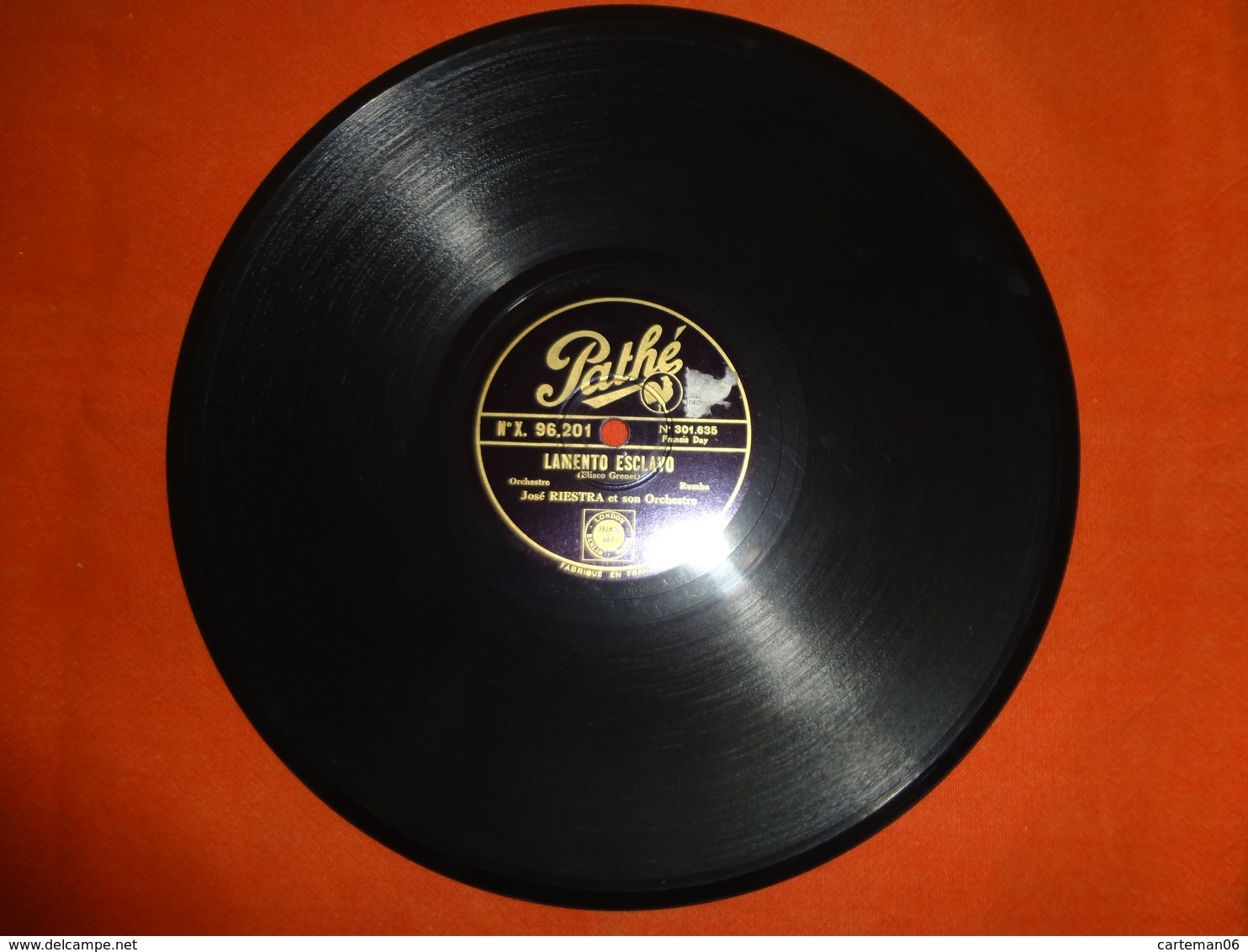 78 T - Pathé X. 96.201 - Siboney, José Riestra - Lamento Esclavo - 78 Rpm - Schellackplatten