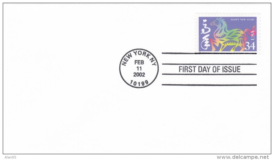 #3559 Lunar New Year 'Year Of The Horse' FDC 11 February 2002 Cover - 2001-2010