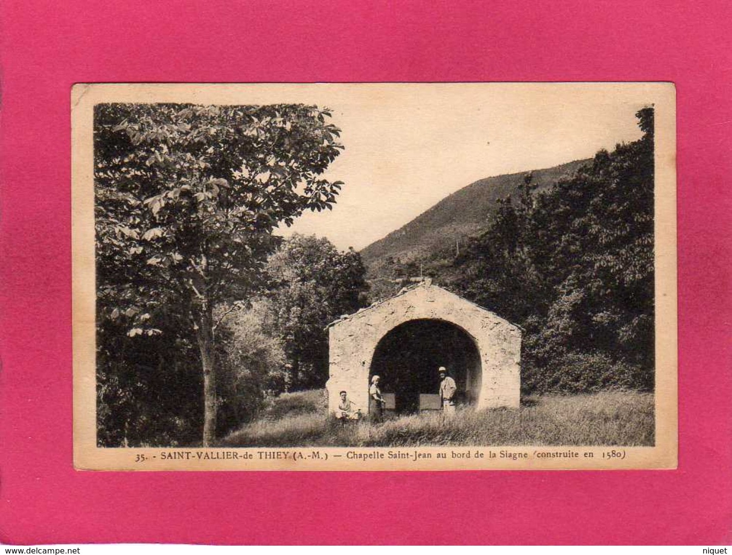 06 Alpes Maritimes, Saint-Vallier De Thiey, Chapelle Saint-Jean Au Bord De La Siagne, Animée, 1936, (Fouques) - Autres & Non Classés