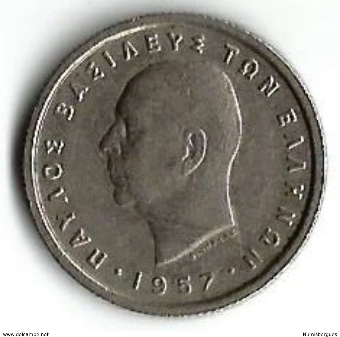 Pièce De Monnaie  50  Lepta 1957 - Grèce