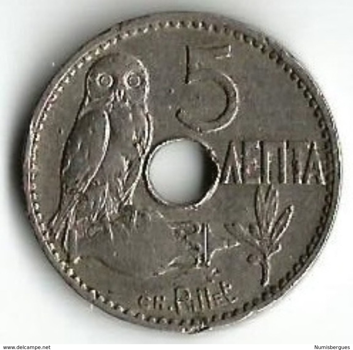 Pièce De Monnaie  5  Lepta 1912 - Grèce