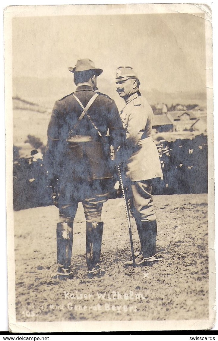 STRICK B/Kirchberg: Gespräch Kaiser Wilhelm II Mit Burengeneral Beyers 1912 - Wil