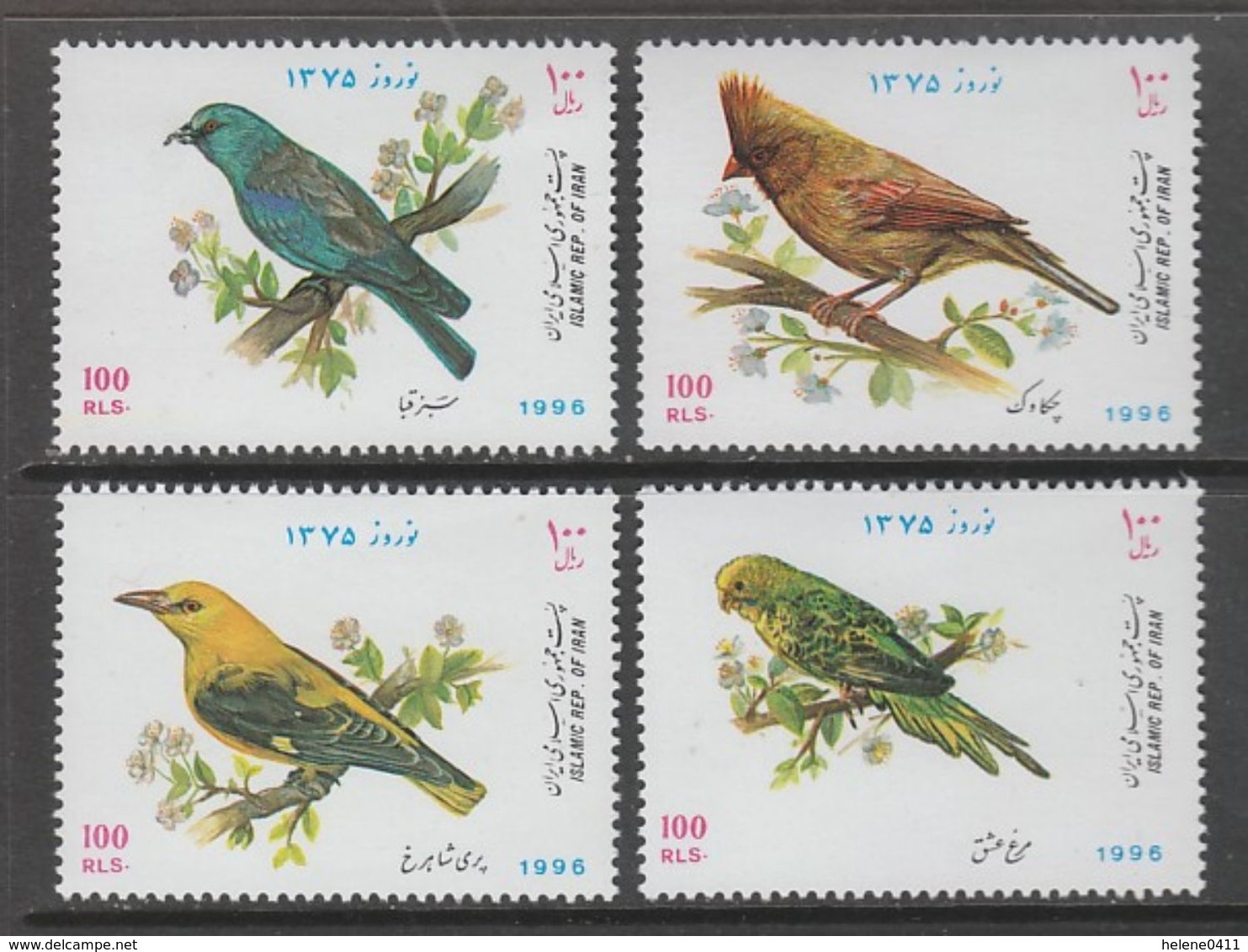 SERIE NEUVE D'IRAN - OISEAUX DIVERS N° Y&T 2430 A 2433 - Collections, Lots & Séries