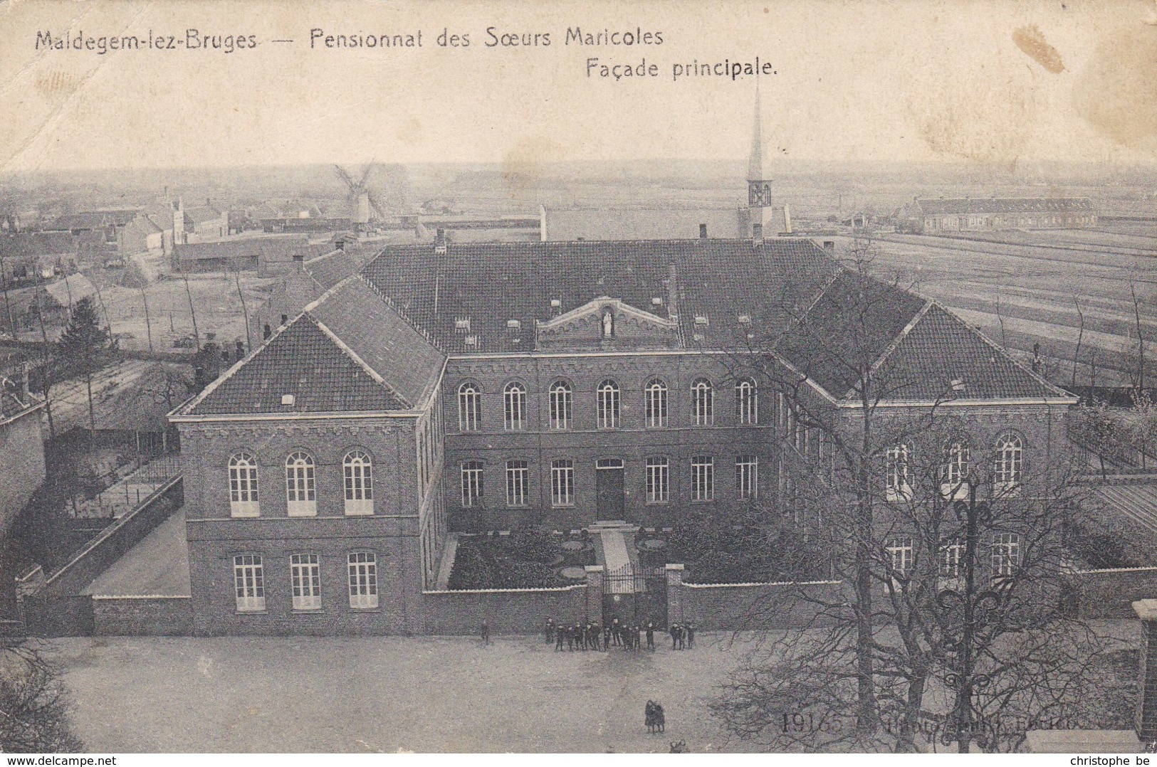 Maldegem, Maldeghem, Pensionnat  Des Soeurs Maricoles, Façade Principale (pk42362) - Maldegem