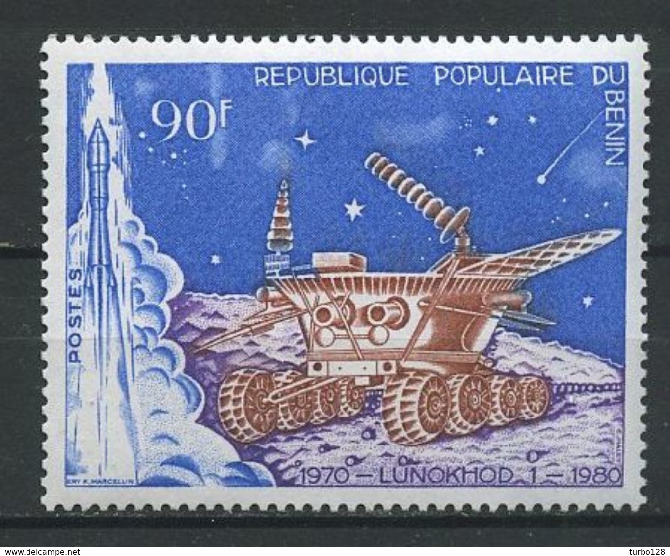 BENIN 1980  N° 491 ** Neuf MNH Superbe Cote 1 € Espace Space Lunokhod Véhicule Soviétique Sur La Lune - Benin – Dahomey (1960-...)