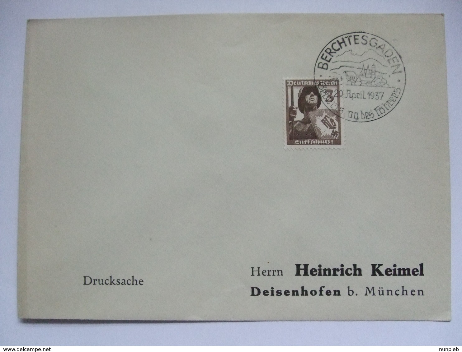 GERMANY 1937 Cover With Berchtesgaden Sonderstempel -  Geburtstag Des Fuhrers - Briefe U. Dokumente