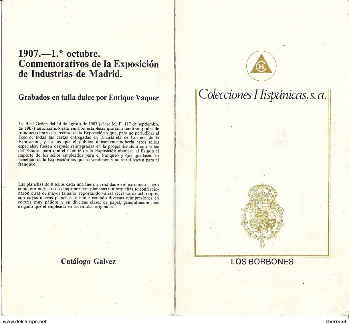 1907-ED. SR 1 A 6 DENT. Y SIN DENTAR SELLOS RECUERDO EXPO. DE INDUSTRIAS DE MADRID - LOS BORBONES- REIMPRESIONES - - Essais & Réimpressions