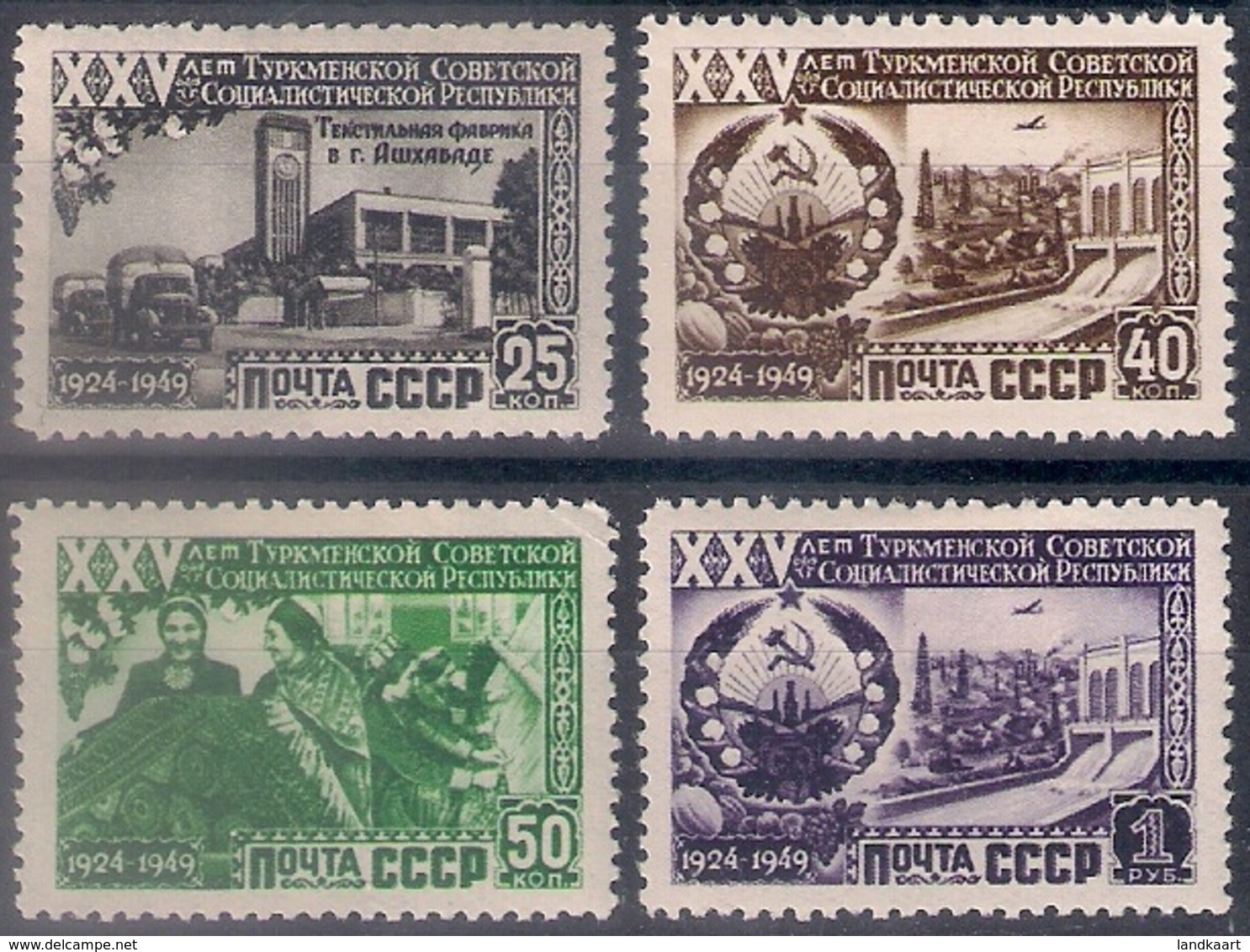 Russia 1950, Michel Nr 1438-41, MLH OG - Ongebruikt