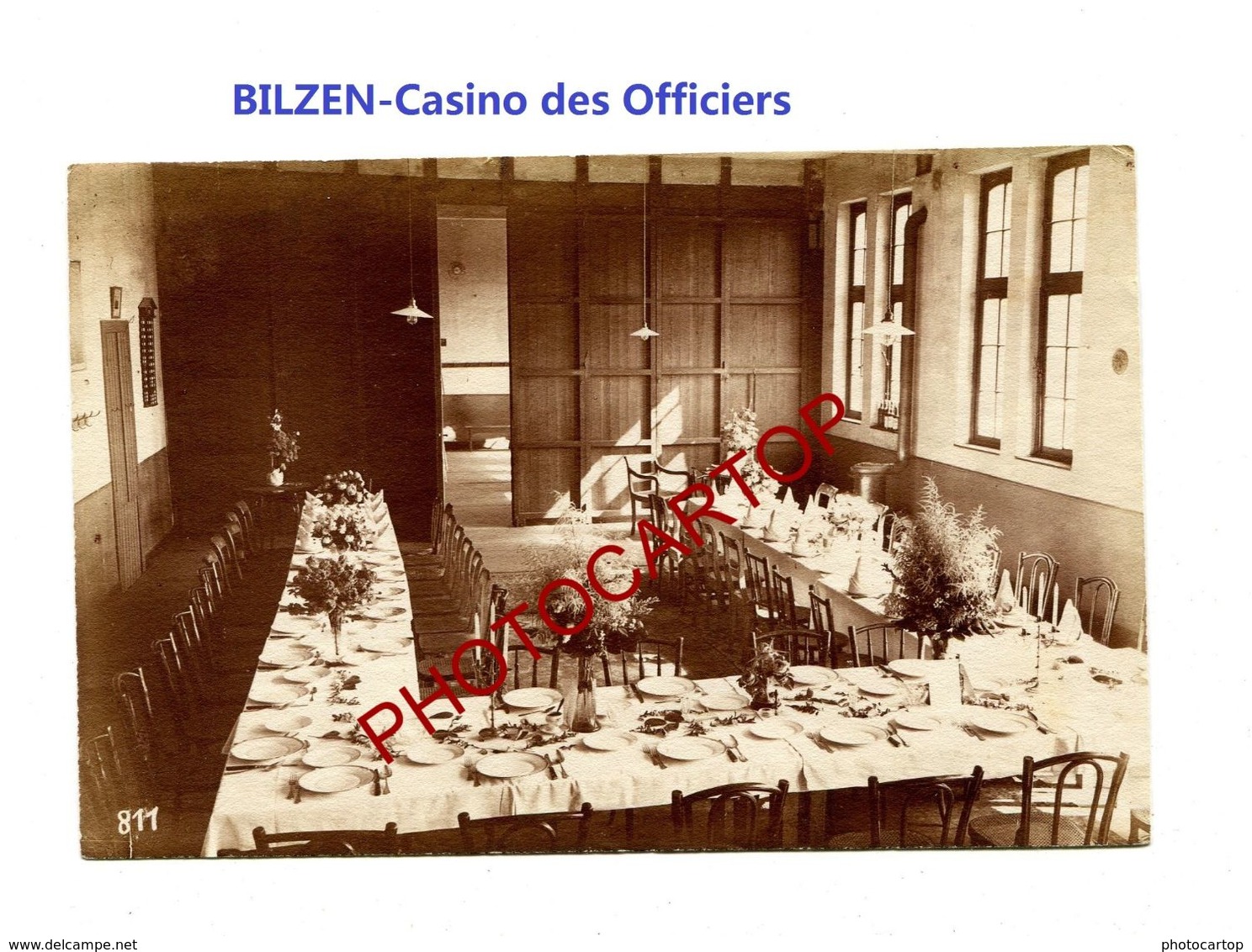 BILZEN-Casino Des Officiers-PHOTO Mate Allemande-Cliche 811-Inf. Regt.182-GUERRE 14-18-1 WK-Militaria-Belgien- - Bilzen