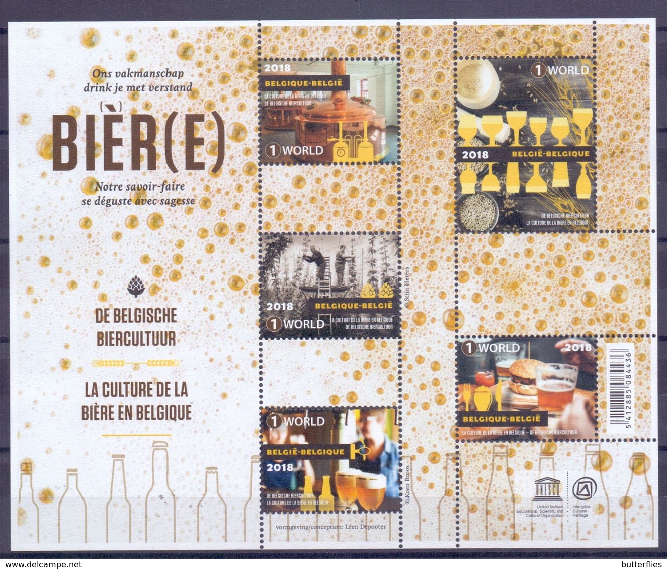 Belgie - 2018 - OBP - ** De Belgische Biercultuur - 1 World ** Niet Genormaliseerd - Neufs