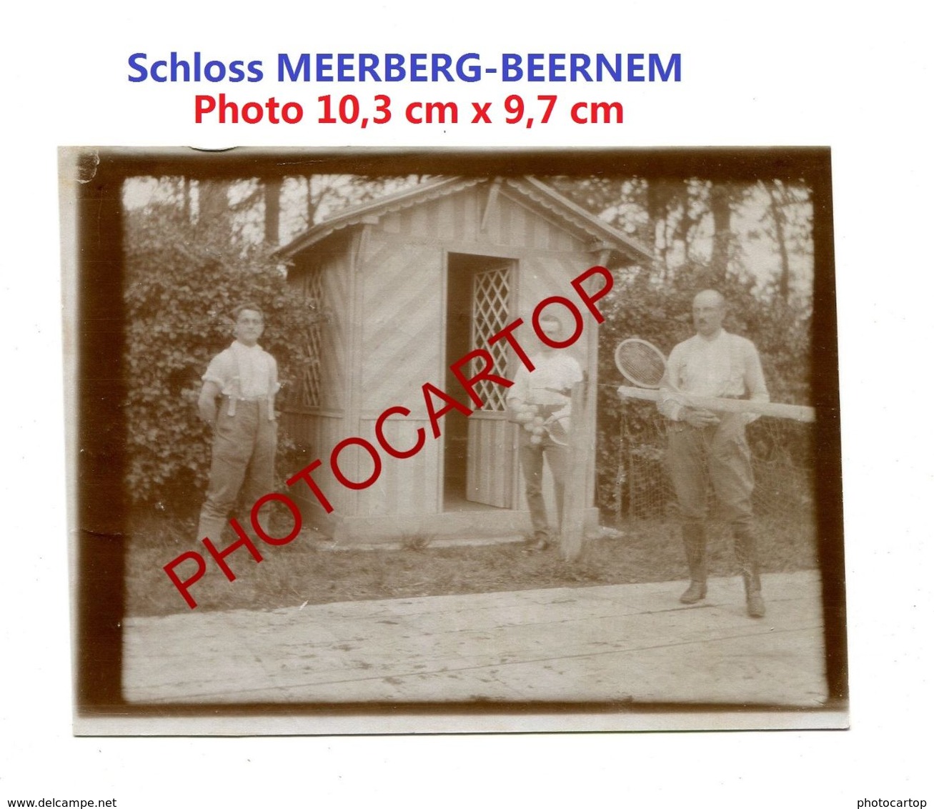 Tennis-Schloss MEERBERG-BEERNEM-Sport-PHOTO Allemande-Inf. Regt.182-GUERRE 14-18-1 WK-Militaria-Belgien- - Beernem