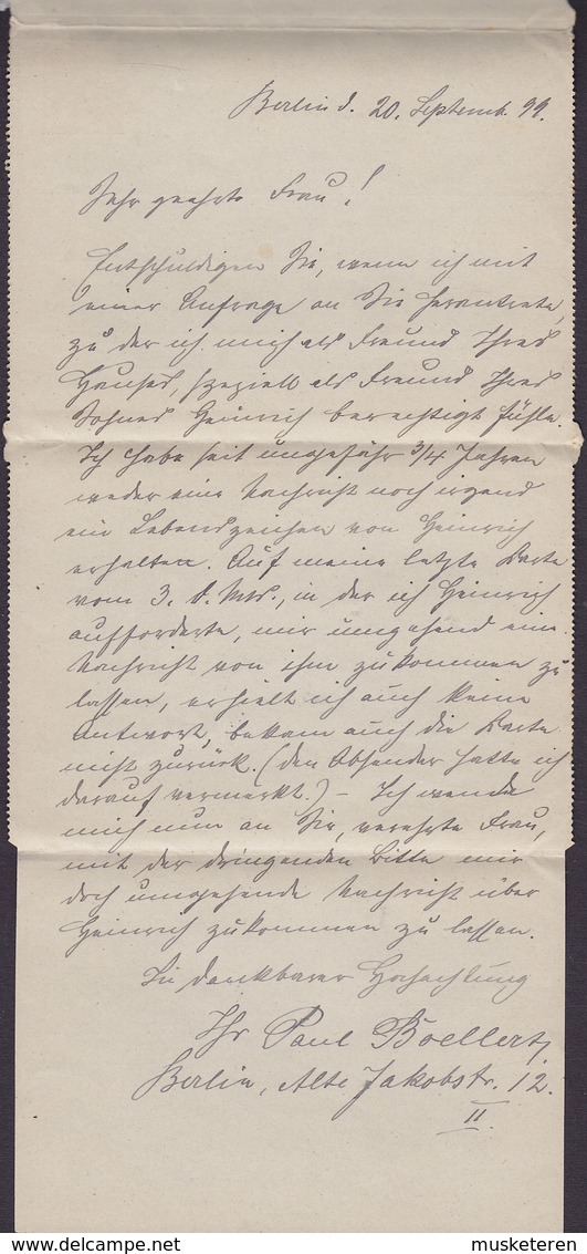 Deutsche Reichspost Postal Stationery Ganzsache Entier 10 Pf. Adler Kartenbrief BERLIN 1899 COBURG (2 Scans) - Andere & Zonder Classificatie