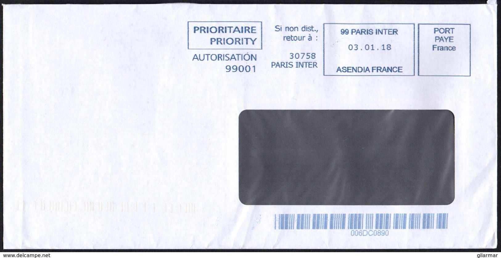 FRANCE PARIS INTER 2018 - EMA / METER CANCELLATION - Covers & Documents