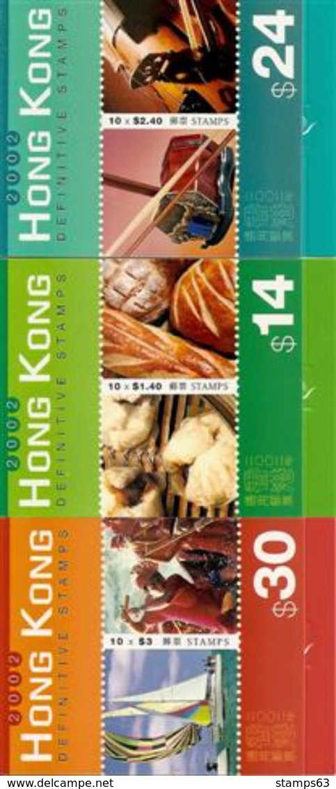 HONGKONG, Booklet 62/64, 2002, New Definitives - Booklets