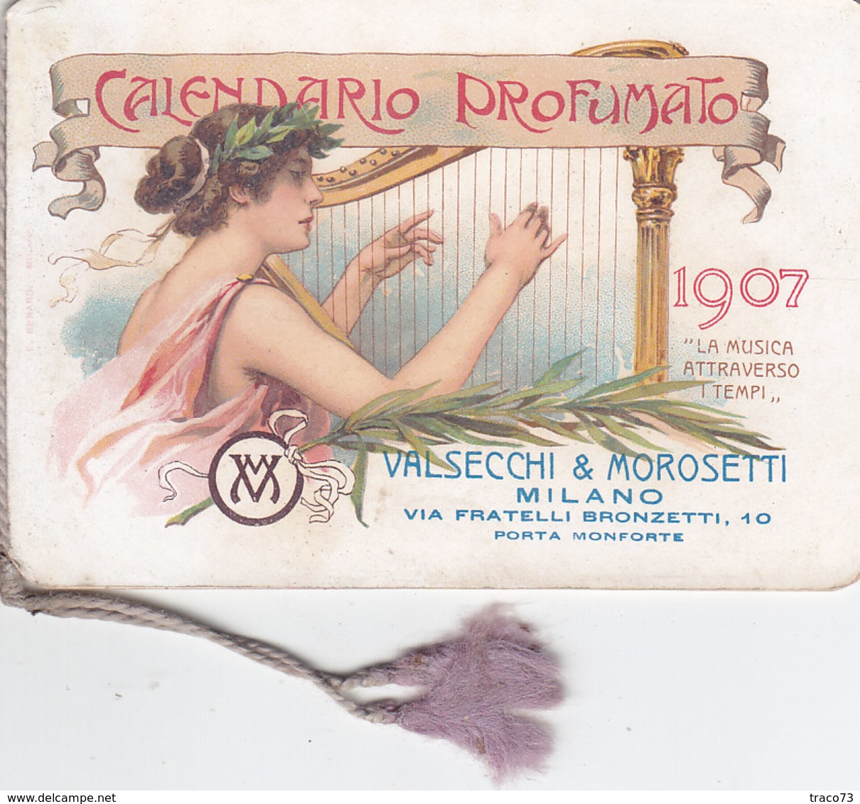 MILANO 1907 - Calendario Pubblicitario /  VALMOR - SAPONE _ VALSECCHI & MOROSETTI - Petit Format : 1901-20