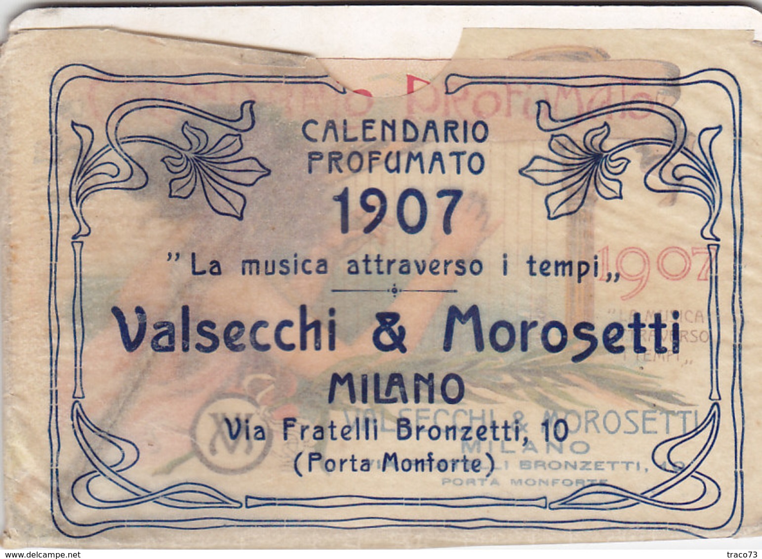MILANO 1907 - Calendario Pubblicitario /  VALMOR - SAPONE _ VALSECCHI & MOROSETTI - Petit Format : 1901-20