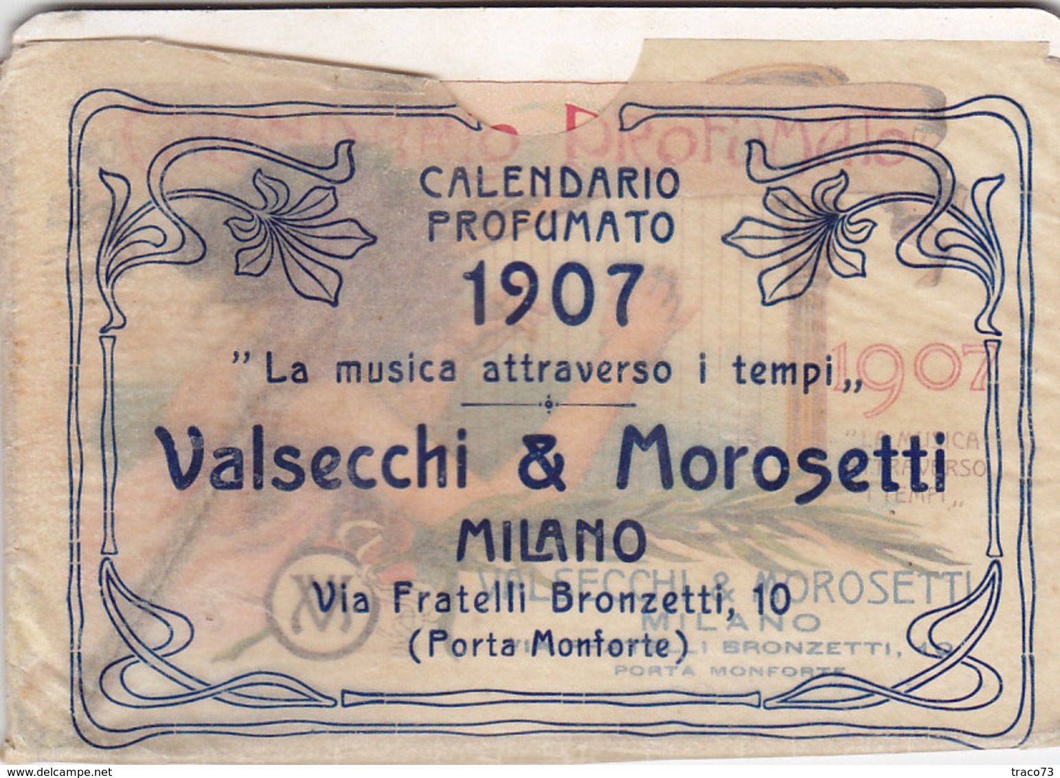 MILANO 1907 - Calendario Pubblicitario /  VALMOR - SAPONE _ VALSECCHI & MOROSETTI - Formato Piccolo : 1901-20