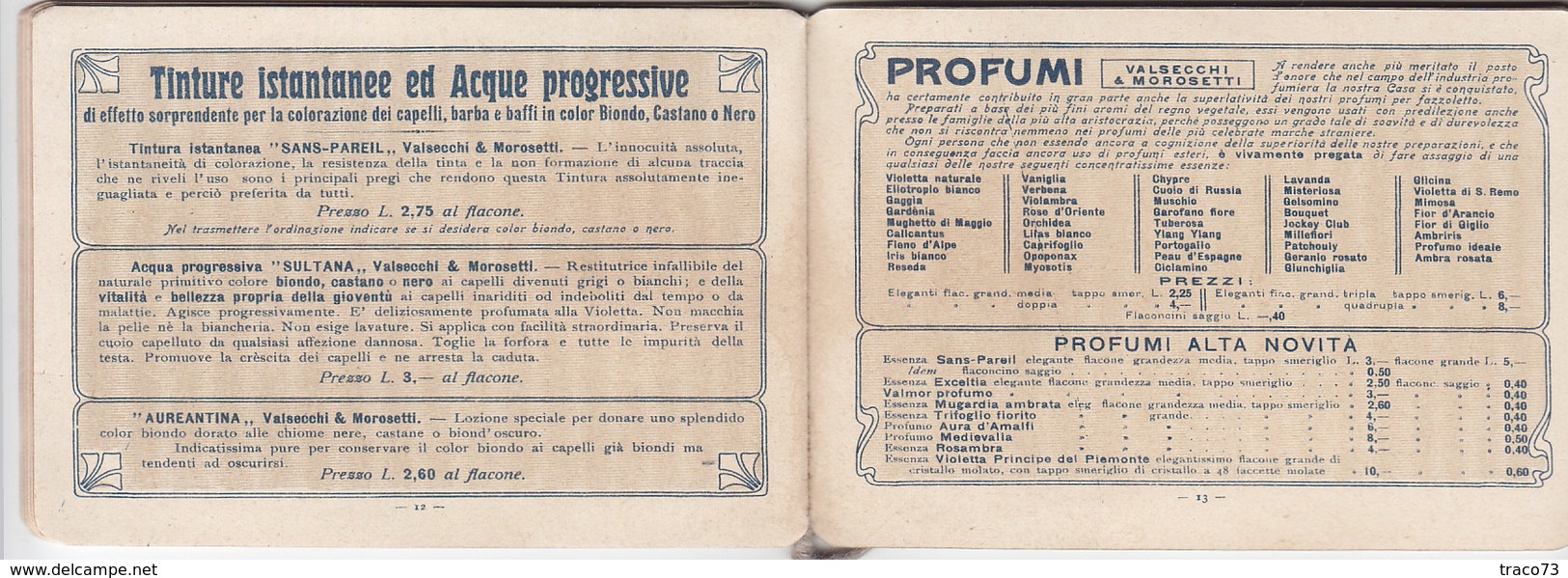 MILANO 1907 - Calendario Pubblicitario /  VALMOR - SAPONE _ VALSECCHI & MOROSETTI