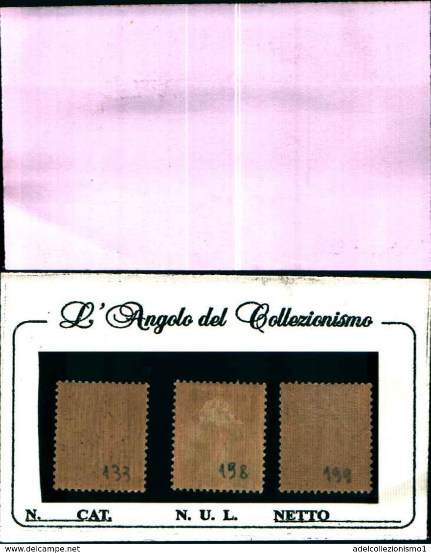 85805) Francia Seminatrice -1924 Fondo A Linee-n.197-199-mnh**+n. 198-mlh*-45c.+50c.+50c. - 1903-60 Semeuse Lignée