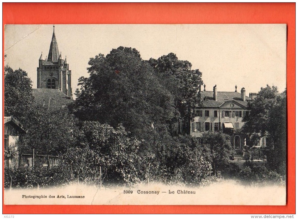 GBA-026  Cossonay  Le Château.  Circulé 1907 - Cossonay