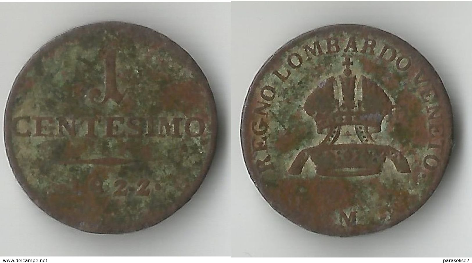 LOMBARDIE   1 CENTESSIMO 1822 - Lombardie-Vénétie