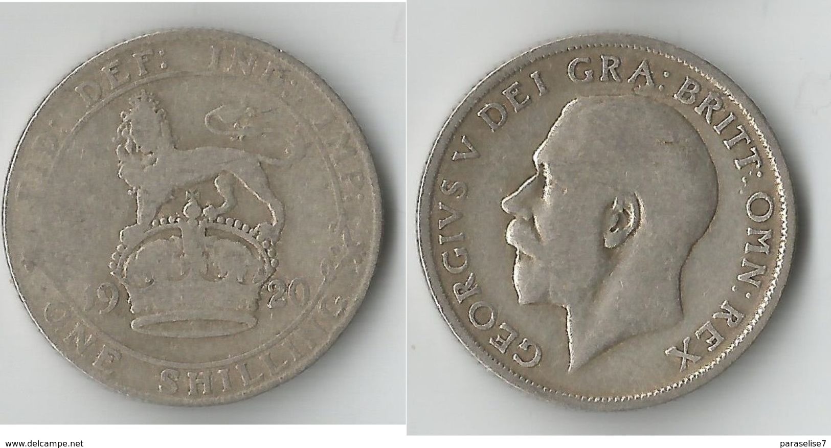 GRANDE - BRETAGNE    1 SHILLING 1920  ARGENT - I. 1 Shilling