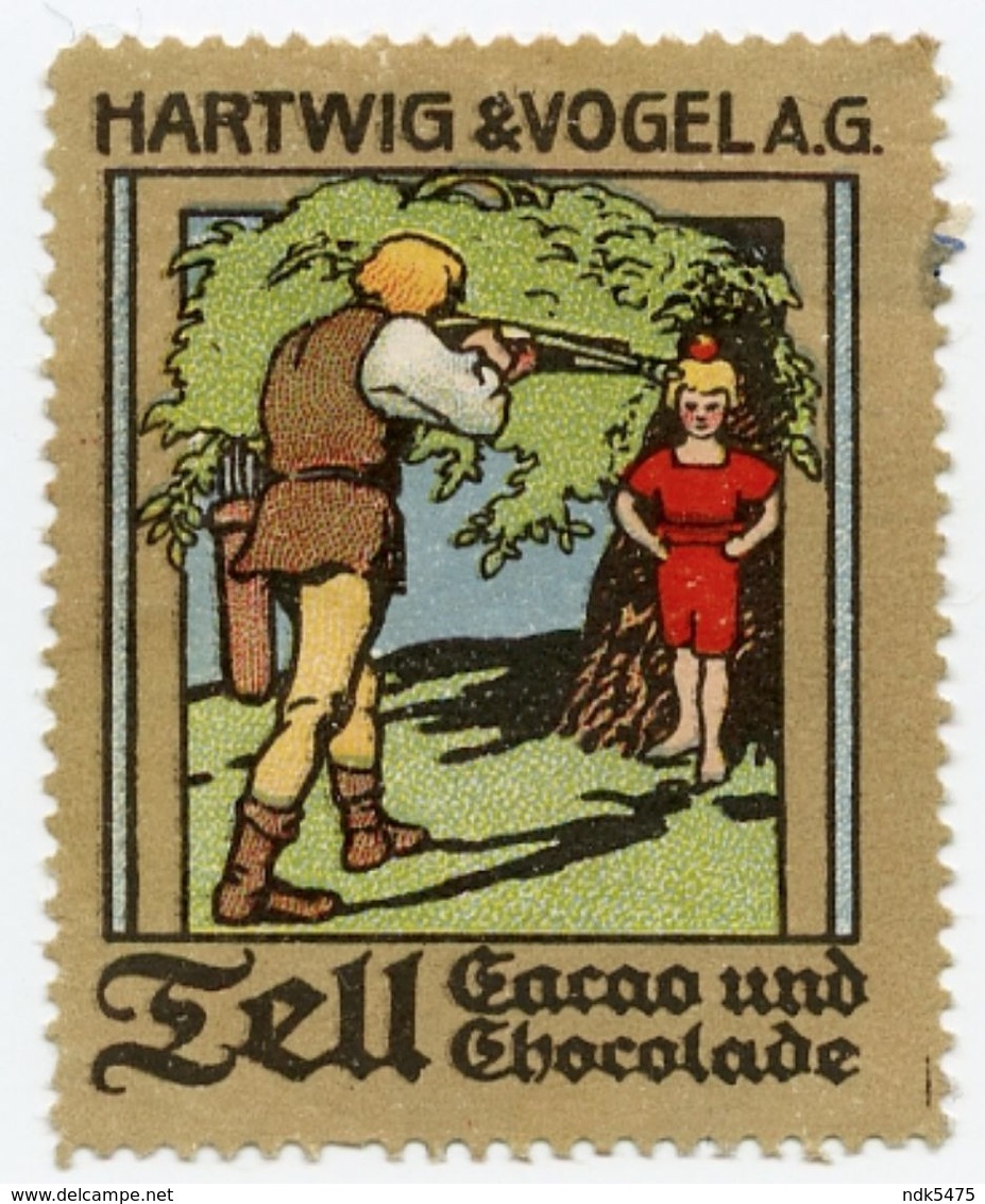 CINDERELLA : GERMANY - HARTWIG & VOGEL A.G. - TELL CACAO UND CHOCOLADE - Cinderellas