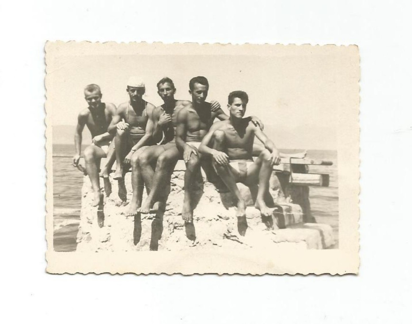 VINTAGE ORIGINAL PHOTO MUSCULAR NAKED SPORTS GUYS MANS HOMMES  1952 - GAY INTEREST - 2 - Sports