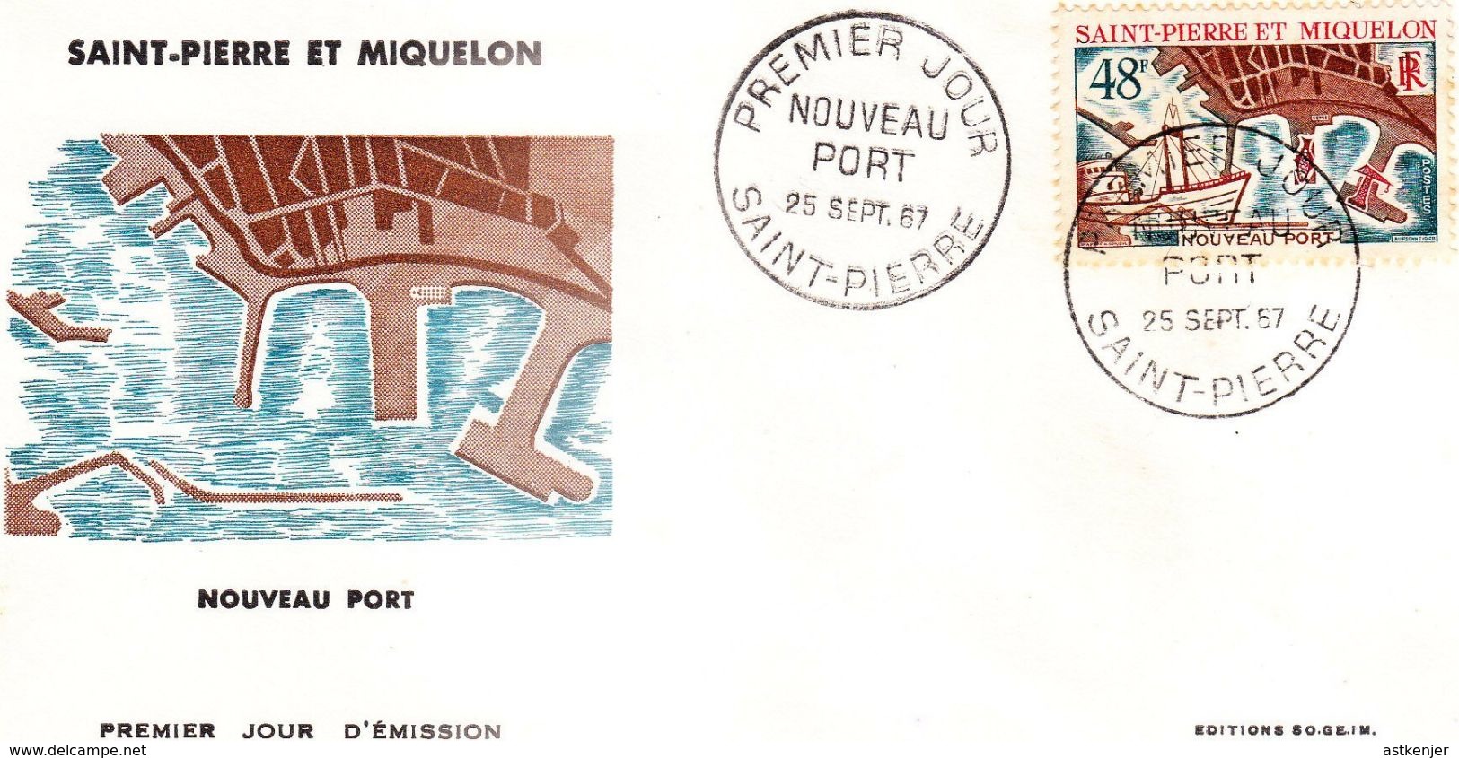 SAINT PIERRE ET MIQUELON (SPM) - FDC De 1967 N° 378 - FDC