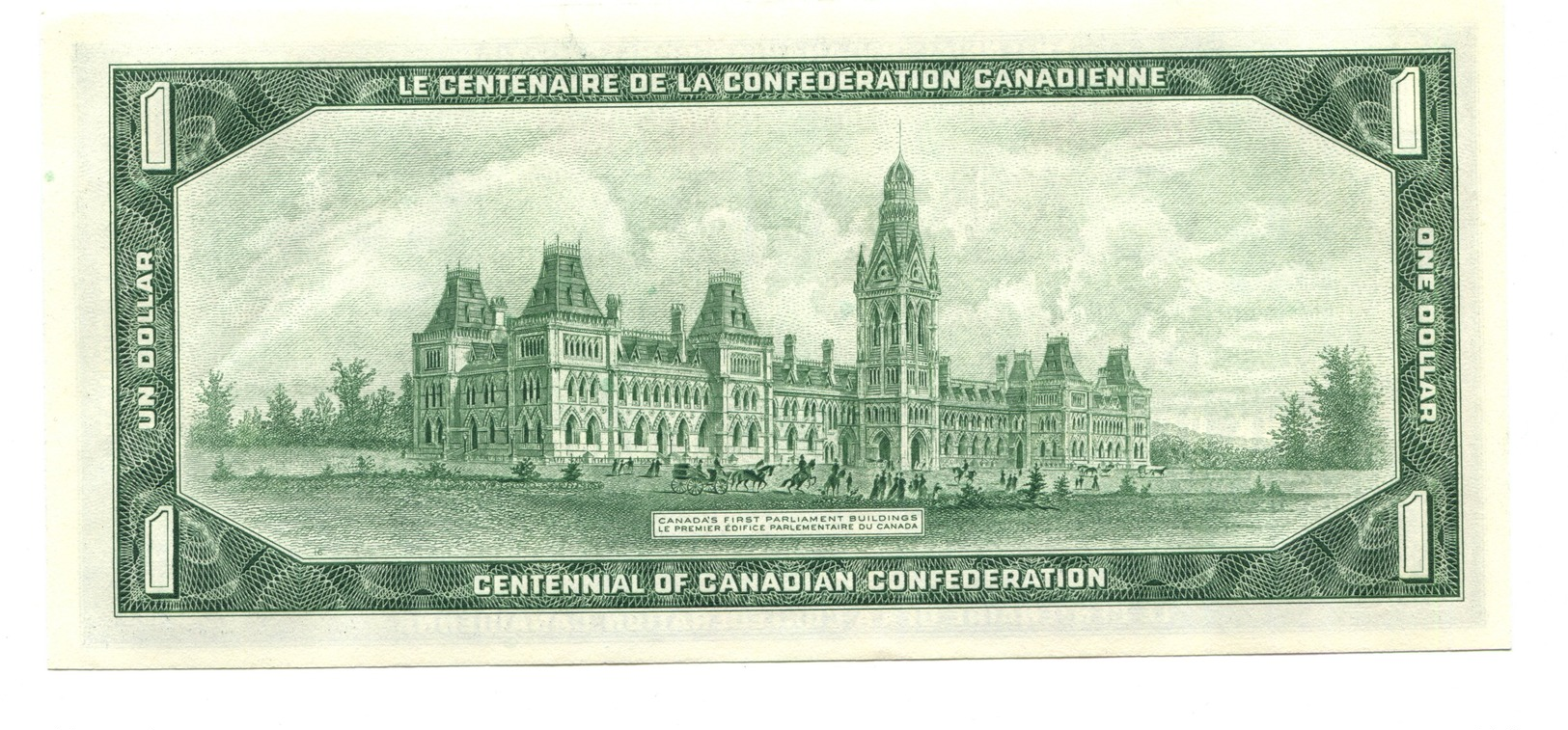 1967 Canada Centennial No SN UNC $1 Banknote - Canada