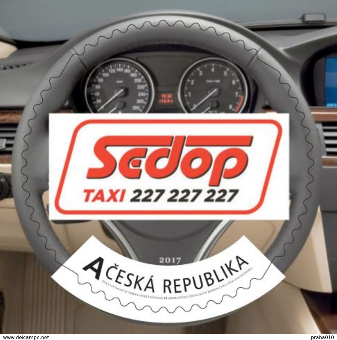 Czech Rep. / My Own Stamps (2017) 0633: SEDOP TAXI PRAHA - Dashboard Car "BMW" (logo B) - Other & Unclassified