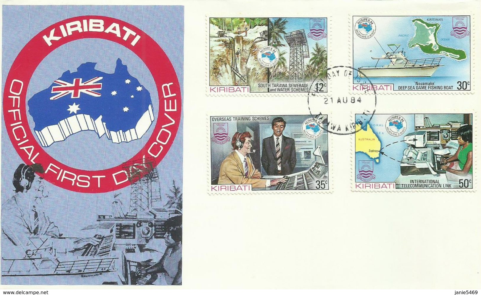 Kiribati 1984 Ausipex 84 FDC - Kiribati (1979-...)