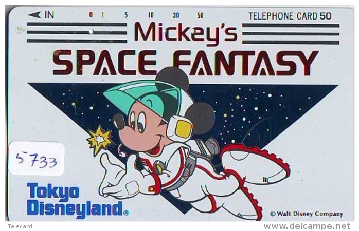 Télécarte Japon /110-74567 - DISNEY Disneyland - Mickey SPACE FANTASY (5733) JAPAN PHONECARD * TK - Disney