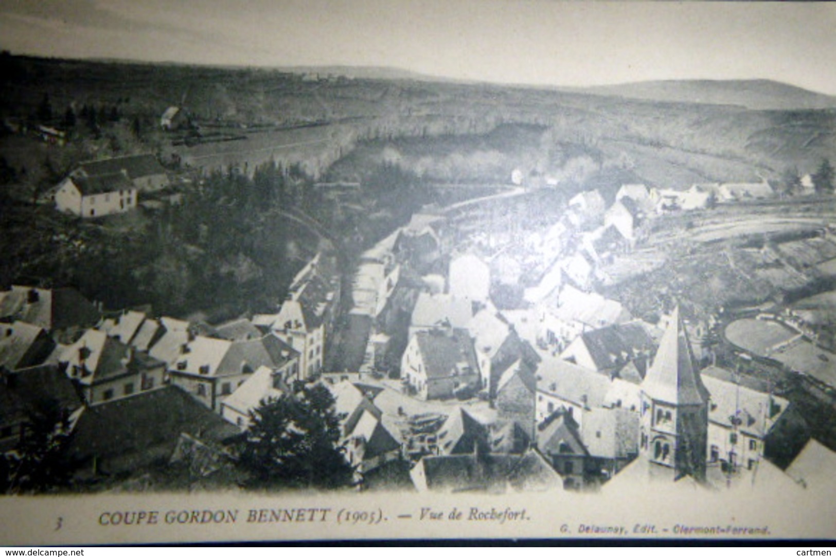 63 ROCHEFORT  AUTOMOBILE COUPE GORDON BENNETT 1905 COURSE DE VOITURES  VUE AERIENNE - Autres & Non Classés