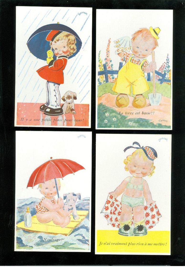 Beau Lot De 20 Cartes Postales De Fantaisie Illustrateur  Janser  Mooi Lot Van 20 Postkaarten Van Fantasie Illustrator - 5 - 99 Cartes