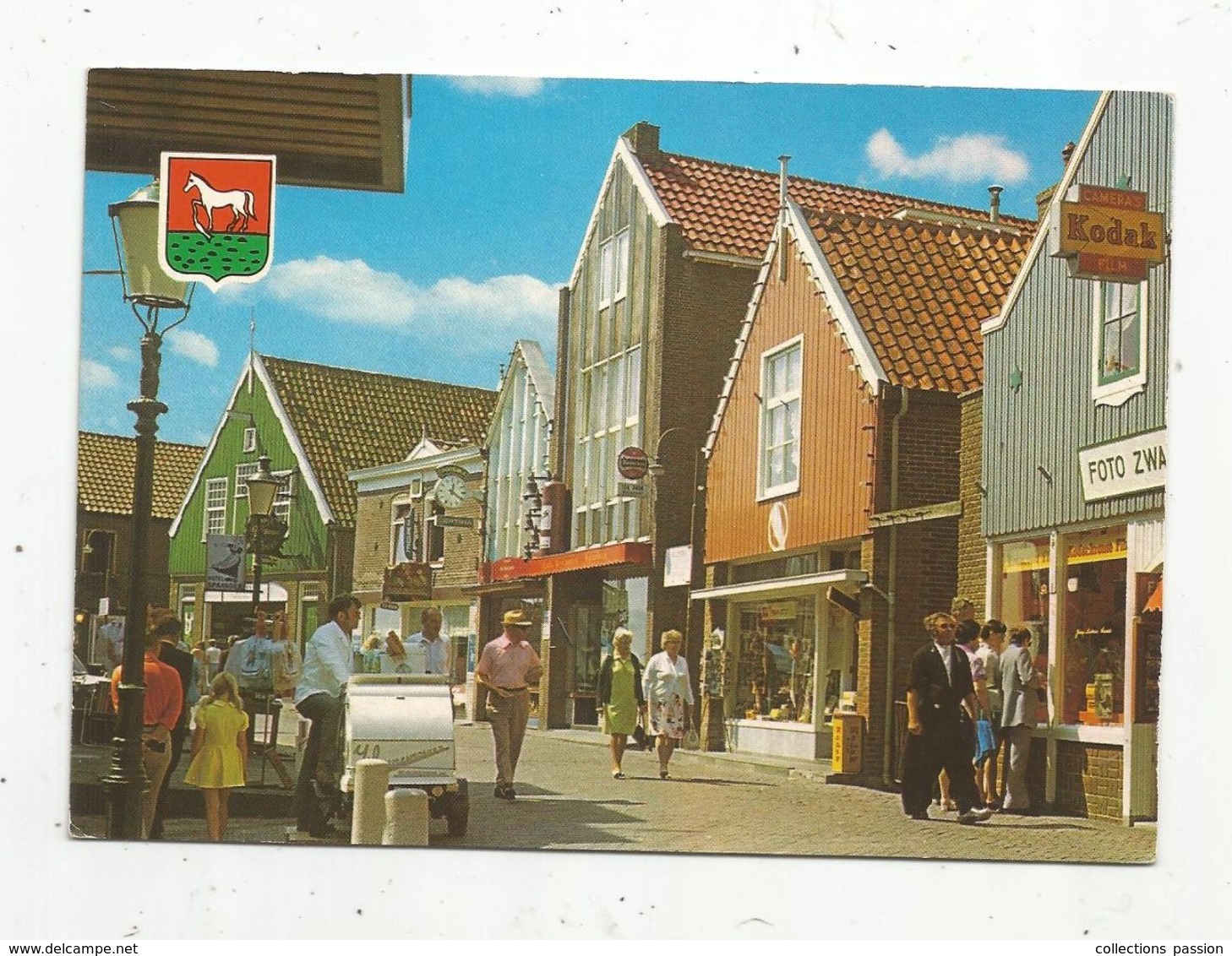 Cp,  Commerces , MAGASINS, Pays Bas ,  VOLENDAM , Publicité : Kodak , Vierge, Ed. Spanjersberg - Magasins