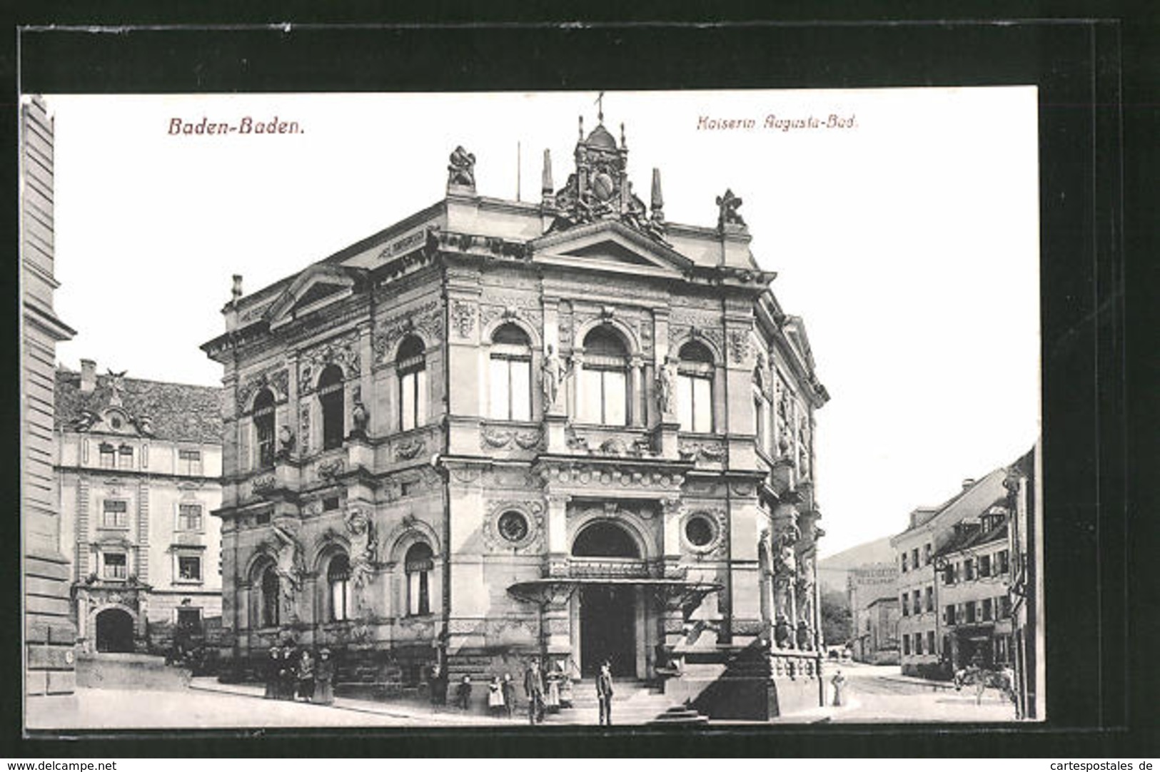 AK Baden-Baden, Partie Am Hotel Kaiserin Augusta-Bad - Baden-Baden