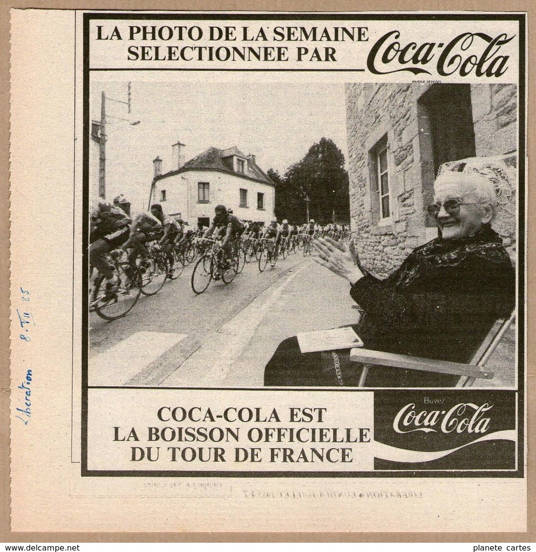 Coca-Cola Boisson Officielle Du Tour De France - 1985, Libération - Autres & Non Classés