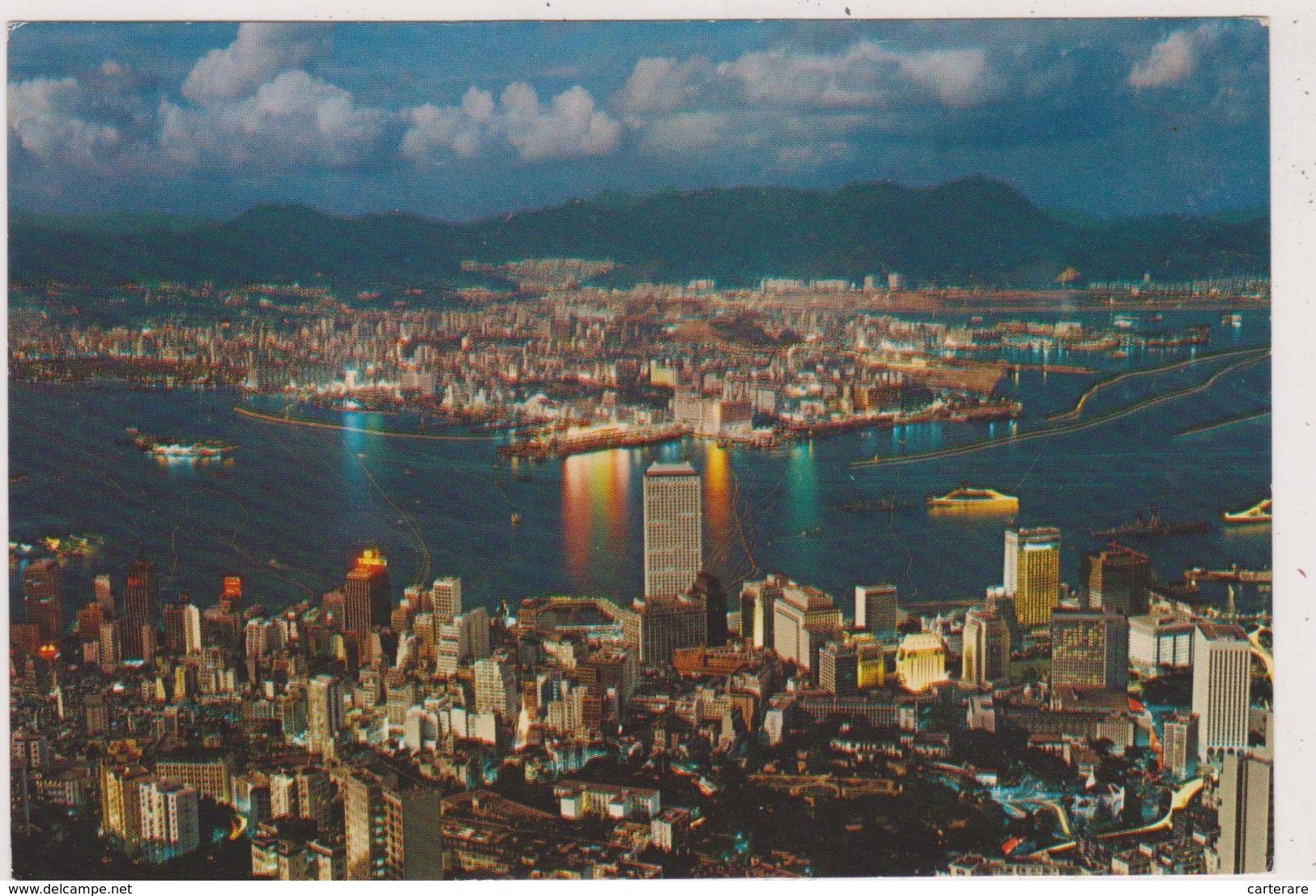 Chine,asie,HONG KONG The Nignt,la Nuit,from Peak,mer,gratte-ciel,ville Grandiose,rare - China (Hong Kong)