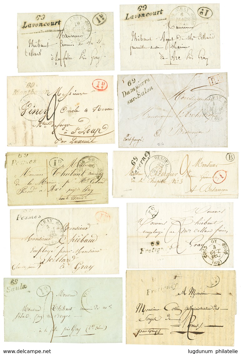 11 HAUTE SAONE - Lot De 20 Lettres Avec CURSIVES Dont 5 En PORT PAYE. A Voir TB Lot. Superbe. - Autres & Non Classés