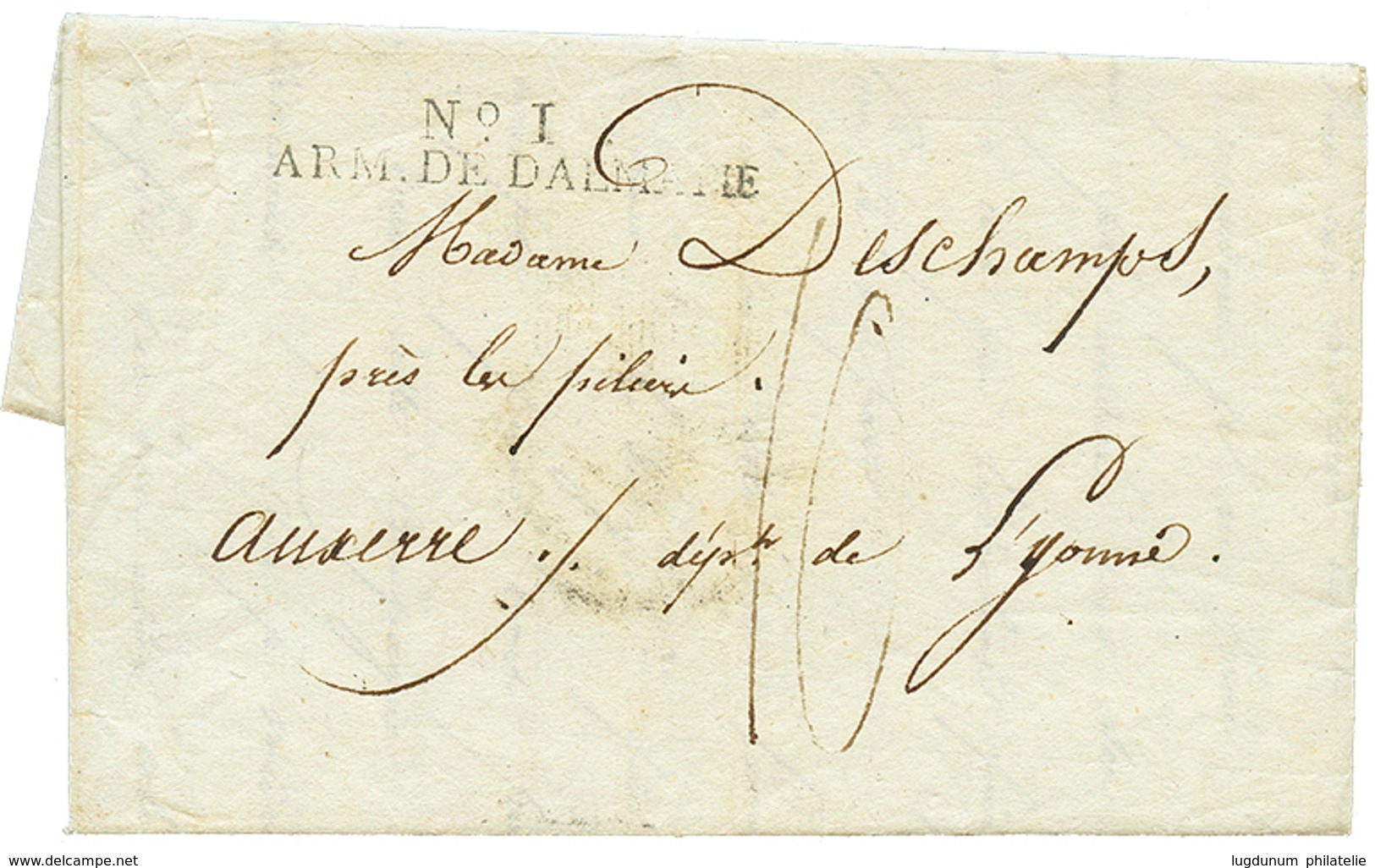 66 1808 N°1 ARM. DE DALMATIE Sur Lettre Avec Texte De RAGUSE Pour La FRANCE. RARE. Superbe. - Altri & Non Classificati