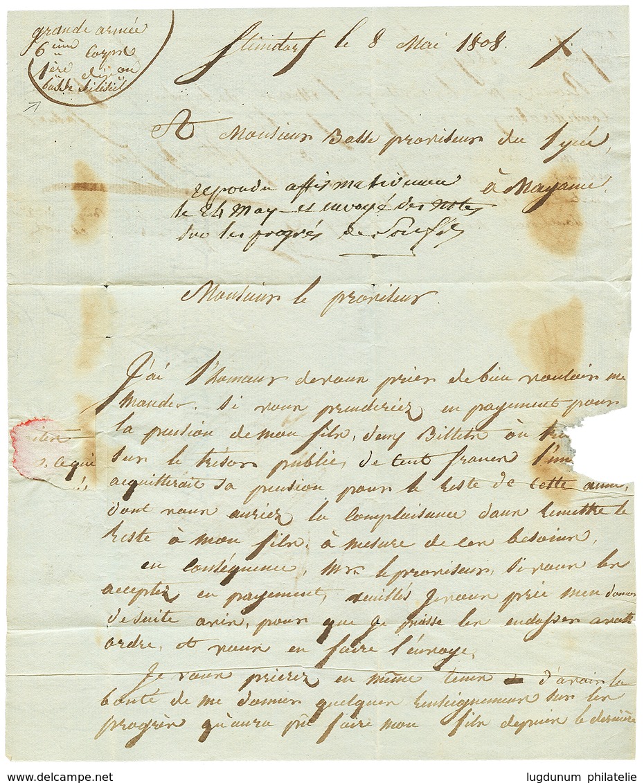 69 1808 N°30 GRANDE ARMEE Sur Lettre Avec Texte Daté "STEINDORF" Pour MAYENCE. TB. - Sonstige & Ohne Zuordnung