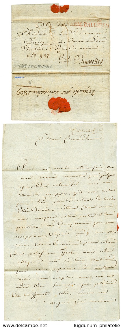 78 3 Lettres : N°22 ARM. D'ALLEMAGNE Bleu(1810MAGDEBURG), N°22 ARM. D'ALLEMAGNE Noir(1812 MAGDEBURG), N°27 ARM. D' ALLEM - Sonstige & Ohne Zuordnung