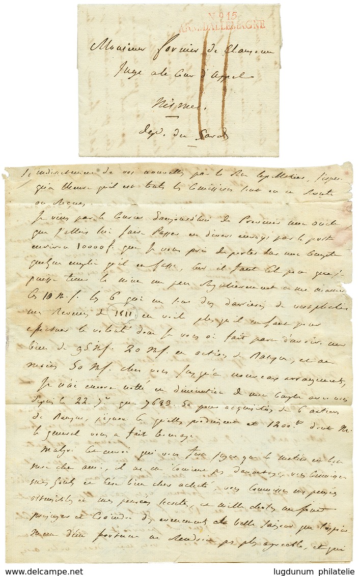 79 3 Lettres Avec Textes Complets Non Datés : N°5 ARM. D'ALLEMAGNE Rouge, N°15 ARM. D'ALLEMAGNE Rouge, N°47 ARM. D' ALLE - Autres & Non Classés