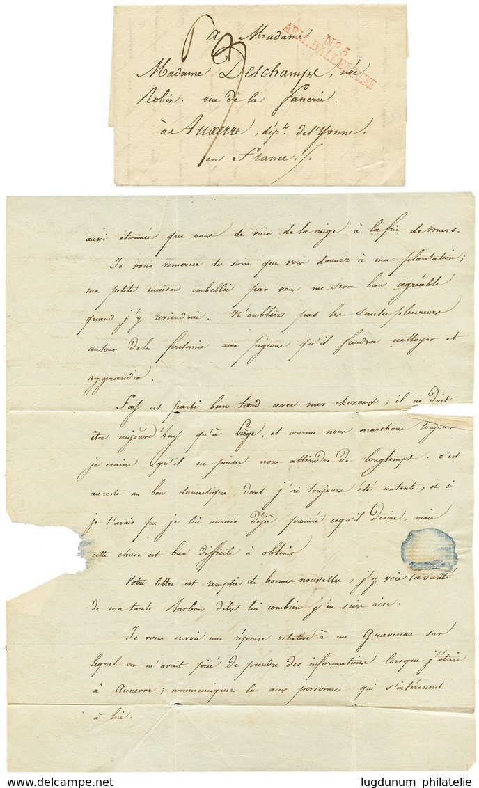 79 3 Lettres Avec Textes Complets Non Datés : N°5 ARM. D'ALLEMAGNE Rouge, N°15 ARM. D'ALLEMAGNE Rouge, N°47 ARM. D' ALLE - Autres & Non Classés