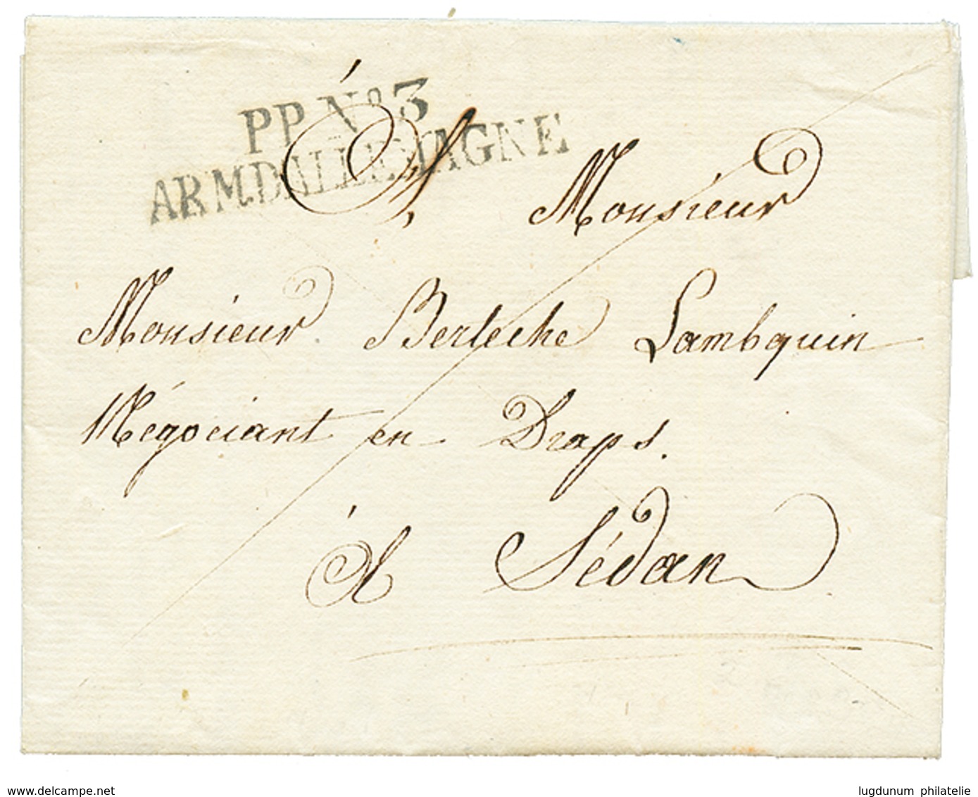 80 "MECKLEMBOURG SWERIN" : 1811 P.P N°3 ARM. D'ALLEMAGNE Sur Lettre Avec Texte Daté "GUSTOW SWERIN (MECKLEMBOURG) " Pour - Autres & Non Classés