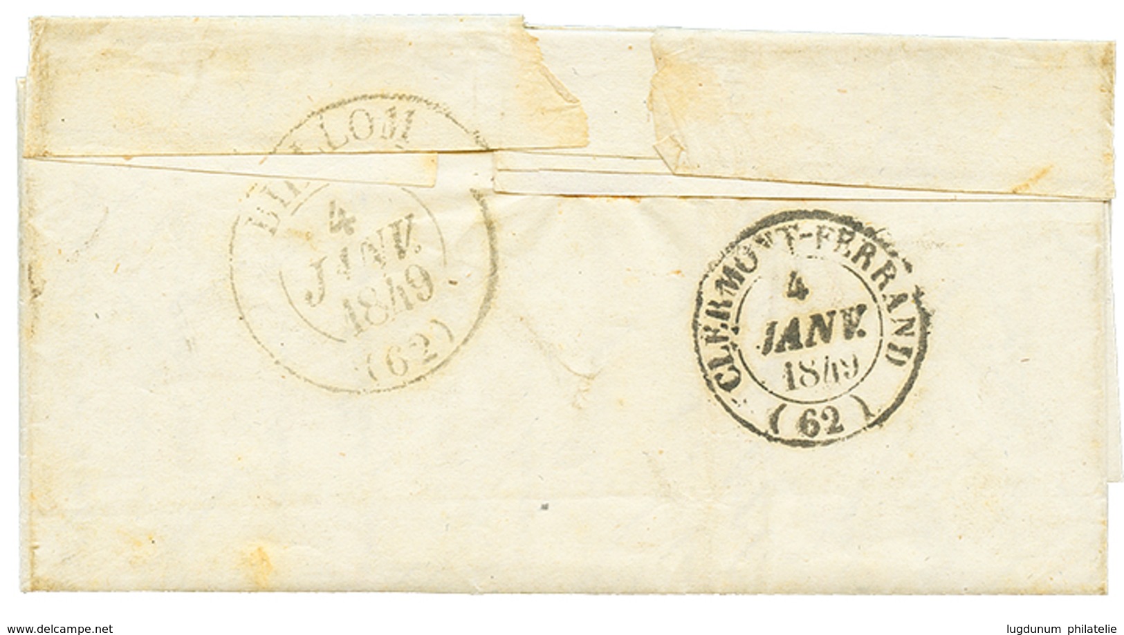 101 "3 JANVIER 49" : 1849 20c Noir(n°3) TB Margé Obl. T.15 SALERS Sur Lettre Avec Texte Daté "Au VAULNIER 27 Dec 1848" P - 1849-1850 Cérès